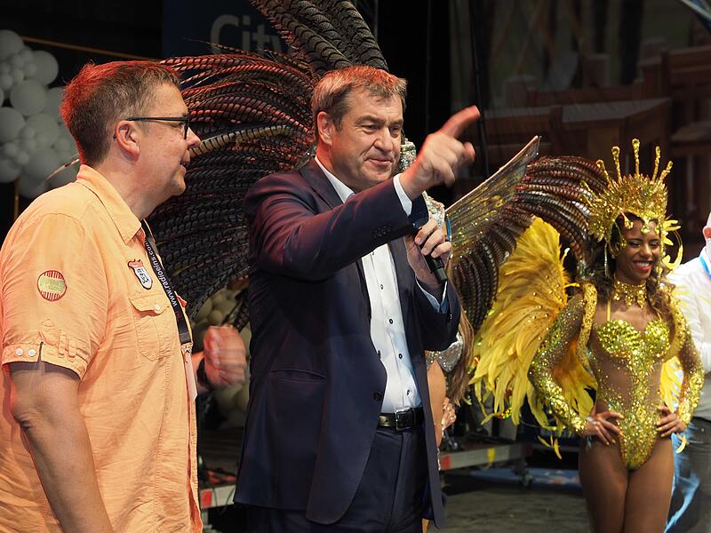 Markus S&ouml;der beim Samba-Festival in Coburg