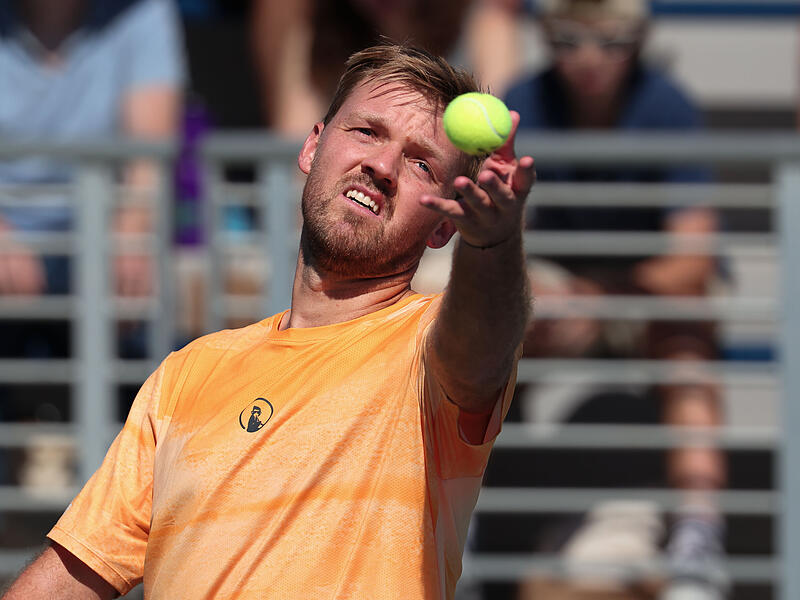 Voller Fokus: Kevin Krawietz steht bei den US Open in der dritten Runde.