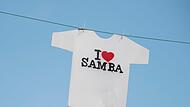 Während des Coburger Samba-Festivals war in diesem Jahr nicht nur der Himmel oft blau.