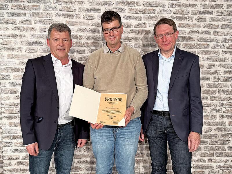 BLSV-Kreisvorsitzender Carsten Joneitis, Gerhard Schilling, Vorsitzender Klemens F&ouml;sel.