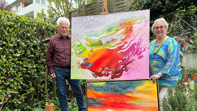 Die K&uuml;nstler Wolfgang Kohlhepp und  Marthy Steller-Vrolyk.