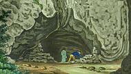 Zeichnung der Höhle in Rosenmüllers Buch „Von der Rosenmüllers-Höhle bis zur Riesenburg“ von vor 220 Jahren.Forchheim & Fränkische Schweiz