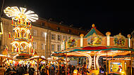Der Bamberger Maxplatz erstrahlt nun wieder vier Wochen lang in schönstem Lichterglanz.