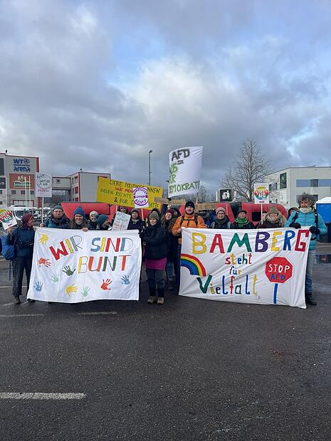 Bamberger protestieren gegen AfD-Bundesparteitag in Riesa