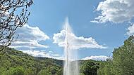 Unser Foto zeigt den weltweit gr&ouml;&szlig;ten Kaltwasser-Geysir auf der Halbinsel Namedyer Werth.