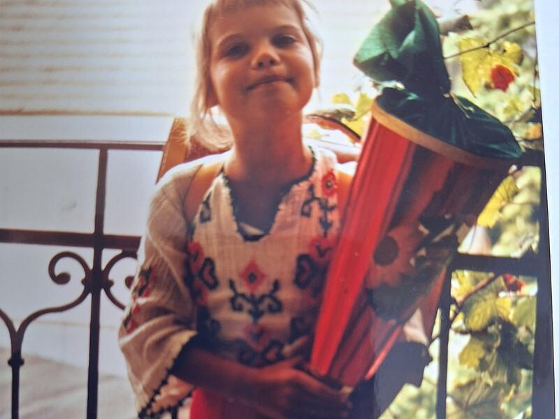 Gunhild Seitz am 1. Schultag Gunhild Seitz am 1. Schultag