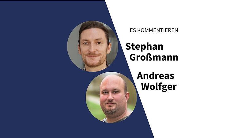 Die FT-Redakteure Stephan Gro&szlig;mann und Andreas Wolfger im Meinungsaustausch