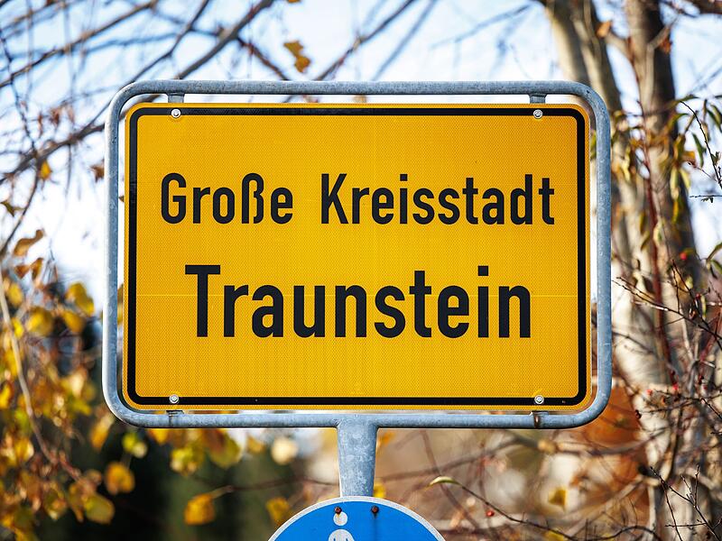 Ortsschild Traunstein
