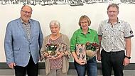 Kreisvorsitzender Mathias Schneider mit den Geehrten H. Zeitler und C. Witzgall und mit dem Ortsvorsitzendem Karlheinz Witzgall bei der Ehrung (von links).