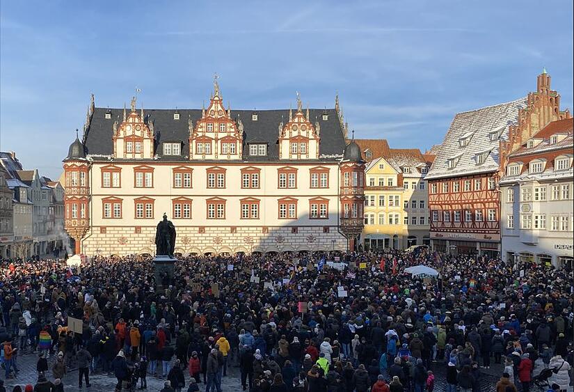 Demo gegen die AfD und Rechts in Coburg