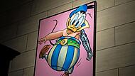 Der Nürnberger Künstler Johannes Häfner kombiniert in Gemälden verschiedene Comic-Figuren – darunter Obelix und Donald Duck. Der Nürnberger Künstler Johannes Häfner kombiniert in Gemälden verschiedene Comic-Figuren – darunter Obelix und Donald Duck.