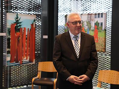 Bürgermeister Harald Hübner eröffnete die Ausstellung.