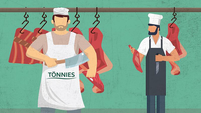 Tönnies bekommt günstige Konditionen – heimische Metzger müssen mehr als das doppelte zahlen. Tönnies bekommt günstige Konditionen – heimische Metzger müssen mehr als das doppelte zahlen.