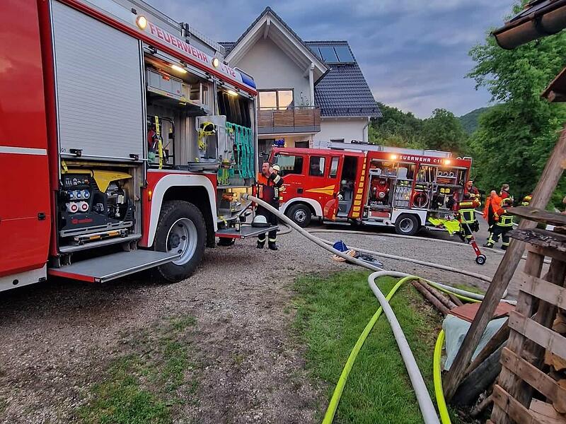 Die Feuerwehren Egloffstein, Schweinthal und Thuisbrunn waren vor Ort.Forchheim & Fränkische Schweiz