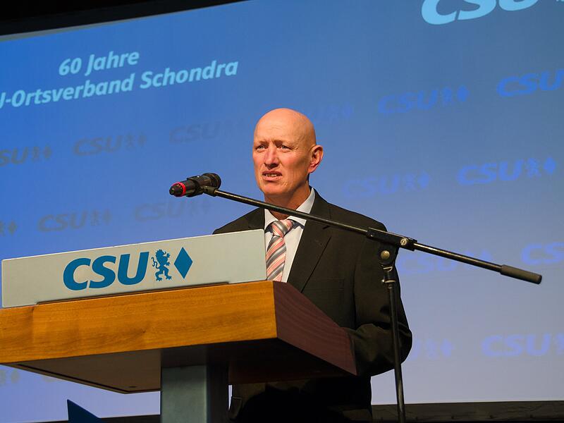 Feier 60 Jahre CSU Schondra mit Ministerpräsident Markus Söder: Roman Jörg