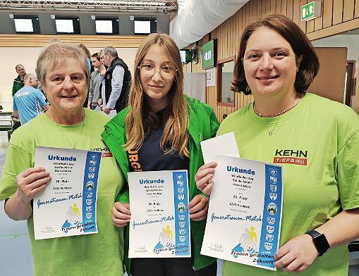 Sie wurden mit Urkunden und einem Geldpreis geehrt: Andrea Horn, Jana Windfelder, Nicole Schiller (von links).