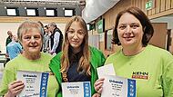 Sie wurden mit Urkunden und einem Geldpreis geehrt: Andrea Horn, Jana Windfelder, Nicole Schiller (von links).