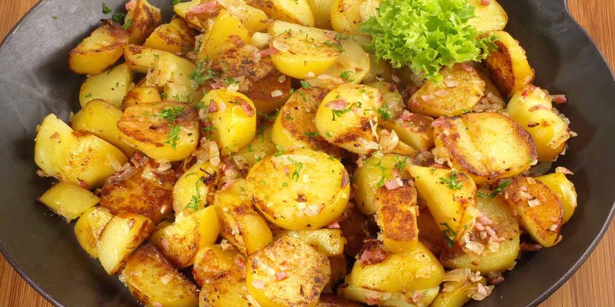 Fränkische Rezepte: Bratkartoffeln aus Bamberger Hörnla Fränkische Rezepte: Bratkartoffeln aus Bamberger Hörnla