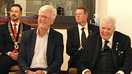 Heinrich Bedford-Strohm und Andreas Prinz von Sachsen-Coburg und Gotha sind am Donnerstag zu Coburger Ehrenbürgern ernannt worden. Im Hintergrund Coburgs Dritter Bürgermeister Can Aydin und Hubertus Prinz von Sachsen-Coburg und Gotha.Prinz Andreas gestorben: Würdigung durch Coburger Politik