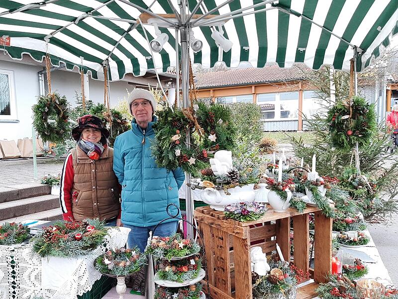 Handwerkliches und Selbstgemachtes gab es auf dem Weihnachtsmarkt der Nüdlinger Werkstatt der Lebenshilfe.