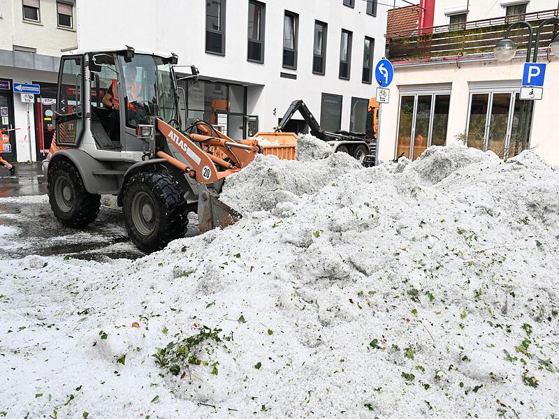 Unwetter in Baden-W&uuml;rttemberg - Hagel