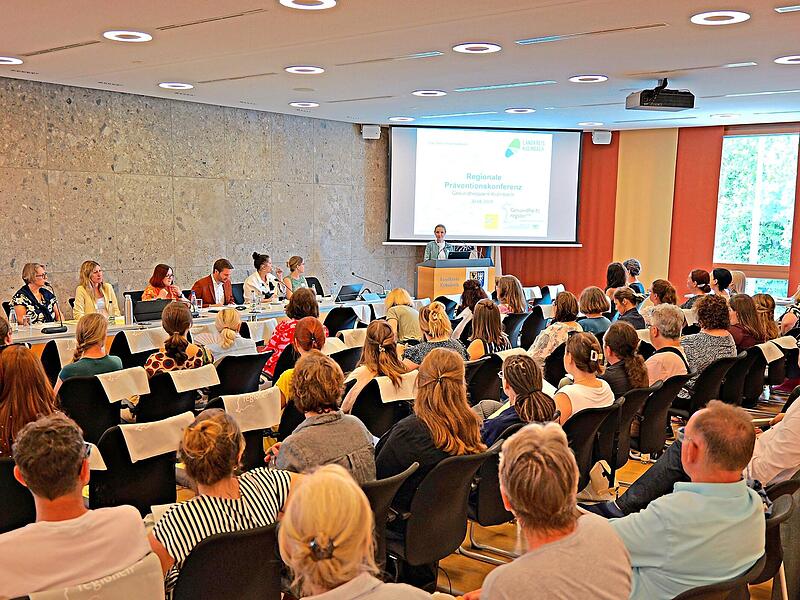 Rund 70 Vertreter aus Medizin, Gesundheitsf&ouml;rderung, Pr&auml;vention, Beratung, Seniorenarbeit, Verwaltung und Ehrenamt entwickelten bei der Regionalen Pr&auml;ventionskonferenz im Landratsamt Kulmbach gemeinsam Ideen f&uuml;r Pr&auml;ventionsarbeit.Bj&ouml;rn Karnst&auml;dt/L...