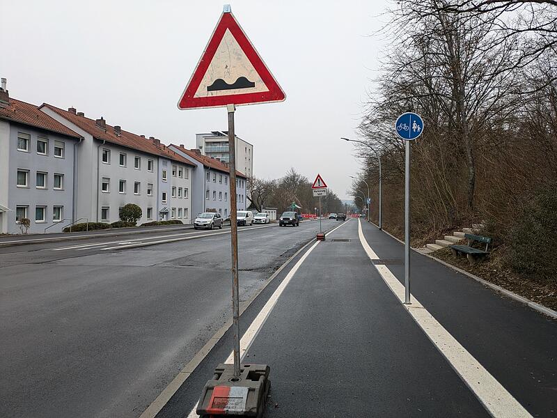 Der Geh- und Radweg am Nordring ist schon fertiggestellt.