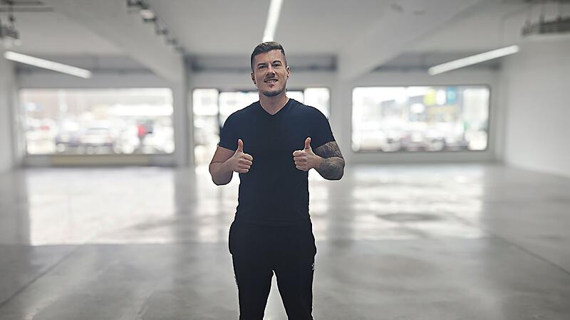 Noch ist die Halle leer, doch schon bald er&ouml;ffnet Marcus Schwandner im Bischberger Gewerbegebiet ein neues &bdquo;Fitomat"-Fitnessstudio.