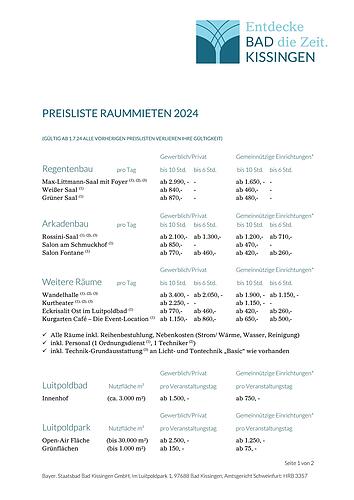 Raummieten Staatsbad Bad Kissingen Raummieten Staatsbad Bad Kissingen