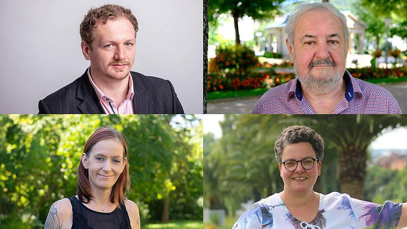 Sie sind im Stimmkreis Bad Kissingen angetreten, aber ihre Parteien haben es nicht in den Landtag geschafft (v.l.): Max Hümmer (FDP), Franz Sadlo (Bayernpartei), Bianca Hümpfner (Linke) und Michaela Reinhard (ÖDP).