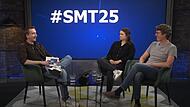 Milena Meder und Julian Megerle sprachen bei den Schülermedientagen über Podcasts.