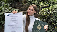 Geraldine Beer mit ihren ausgezeichneten Abschlüssen.
