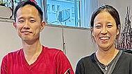 Yu-An Chen (Taiwan) und Pianistin Eunji Sigfridsson (Südkorea) haben sich mit Musikstücken beim Stammtisch vorgestellt.