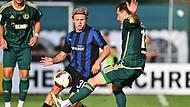 Der geb&uuml;rtige Bamberg Philipp M&uuml;ller (hier im Test gegen den SC Eltersdorf) trifft am Samstag mit der SpVgg Greuther F&uuml;rth auf seine Heimatstadt und Bruder Felix.