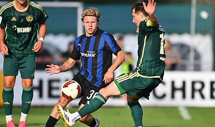 Der geb&uuml;rtige Bamberg Philipp M&uuml;ller (hier im Test gegen den SC Eltersdorf) trifft am Samstag mit der SpVgg Greuther F&uuml;rth auf seine Heimatstadt und Bruder Felix.