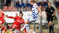 Jessica Wich (links) trug acht Jahre lang das Trikot von Bayer 04 Leverkusen und war sogar Kapit&auml;nin.  Im Sommer 2022 beendete die heute 32-j&auml;hrige Kronacherin ihre Karriere.