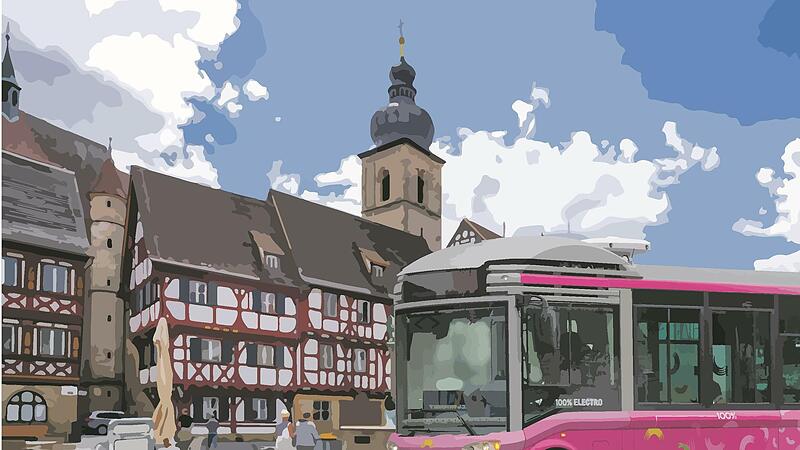 Der Midibus steuert Forchheim an.Forchheim & Fränkische Schweiz Der Midibus steuert Forchheim an.Forchheim & Fränkische Schweiz