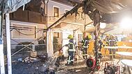 Schutt, Asche und ein völlig ruiniertes Zelt: Das Feuer in Burghaslach, dessen Ursache noch ermittelt wird, hat einen Schneide der Verwüstung hinterlassen.