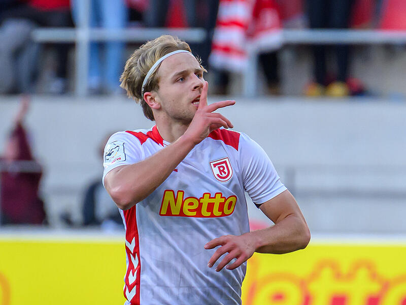 In Torlaune: In der Vorwoche traf der Bamberger Philipp M&uuml;ller f&uuml;r Regensburg gegen Aue, am vergangenen Wochenende gegen 1860 M&uuml;nchen.