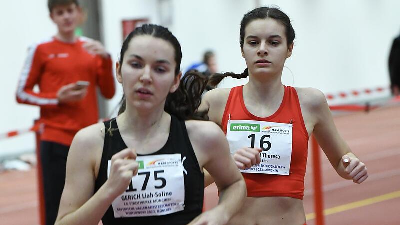 Obwohl noch der U18 angeh&ouml;rig, gelang Theresa Andersch (r.) von der LG Bamberg &uuml;ber 800 Meter der &uuml;berraschende Einzug ins U20-Finale.