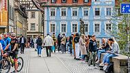 Ein Anziehungspunkt im Welterbe: die Untere Brücke. Bei sonnigem Wetter war sie am Wochenende gut besucht.
