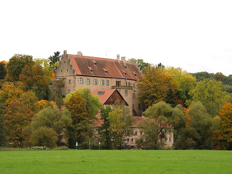 Ausblick von Schloss Aschach aus dem Kutschenfenster