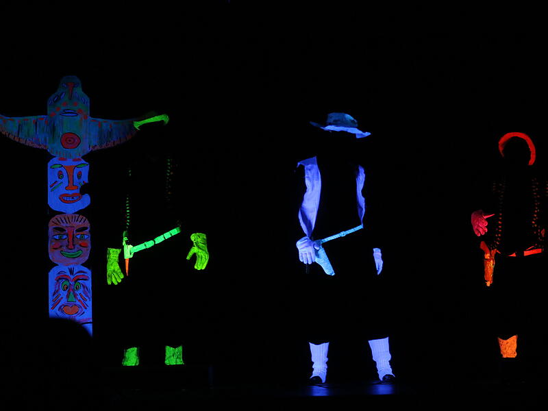 Seit 1986 ein besonderes Spektakel: Die Black-Light-Show als besonderes Merkmal der &bdquo;Gaaskeeser&ldquo;-Sitzung.