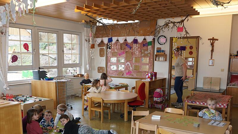 Da waren die Kinder aus Gefäll noch im alten Kindergarten, der abgerissen und neu gebaut wird.