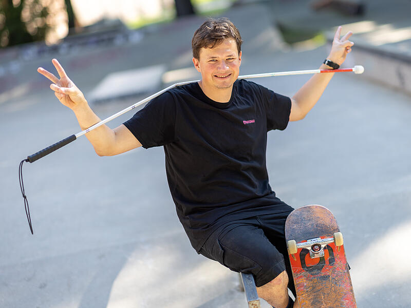 Blinder Skateboarder: «das Normalste der Welt» Blinder Skateboarder: «das Normalste der Welt»