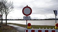 Hochwasser im Aischgrund: Im Februar 2026 hatte die Aisch einen so hohen Wasserstand, dass die Meldestufe 3 erreicht wurde.