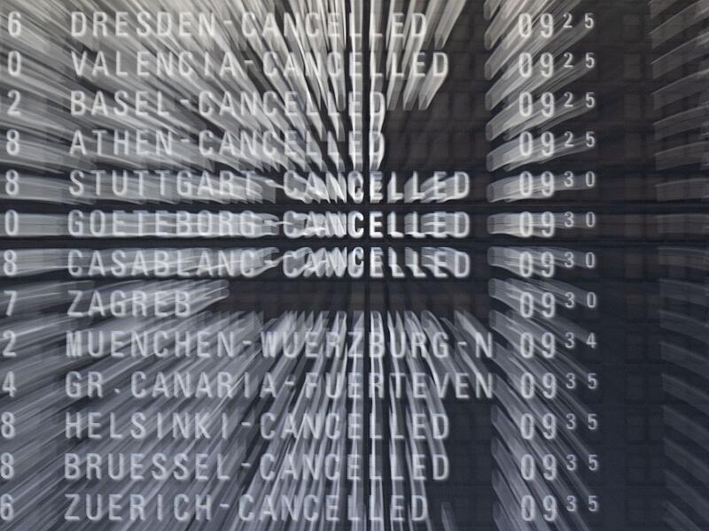 Gestrichene Verbindungen auf einer Anzeigetafel