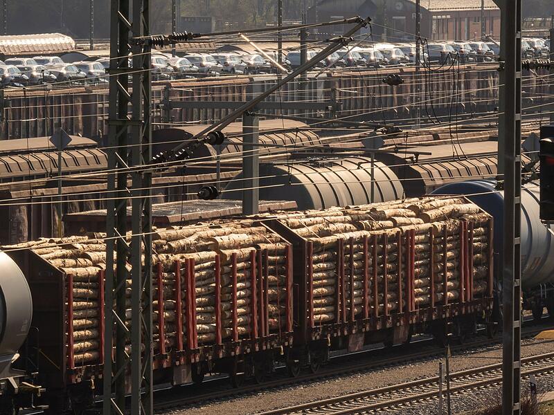 Gleise auf Rangierbahnhof