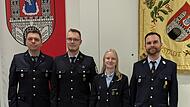 Der neue Vorstand des Feuerwehrvereins: (von links) Kassenverwalter Sebastian Weidinger, Vertrauensmann Clemens Bach, 2. Vorsitzende Katharina Wolf und 1. Vorsitzender Daniel Röhlinger. Der neue Vorstand des Feuerwehrvereins: (von links) Kassenverwalter Sebastian Weidinger, Vertrauensmann Clemens Bach, 2. Vorsitzende Katharina Wolf und 1. Vorsitzender Daniel Röhlinger.