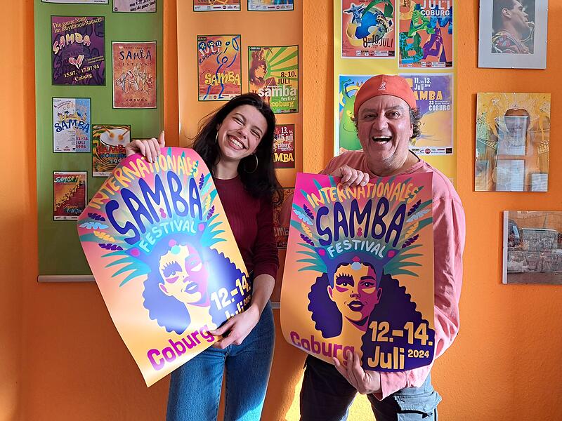 Plakat fürs Samba-Festival in Coburg